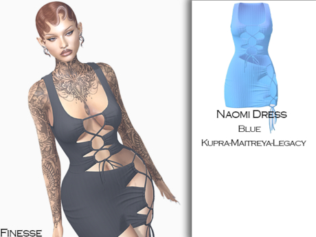 Second Life Marketplace - Naiomi Cross Dress (Light Blue)